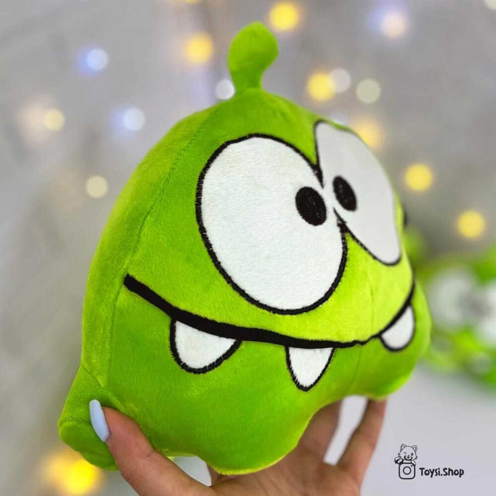 خرید عروسک پولیشی نرم اورجینال وارداتی خارجی اوم نوم سبز ابنبات خور