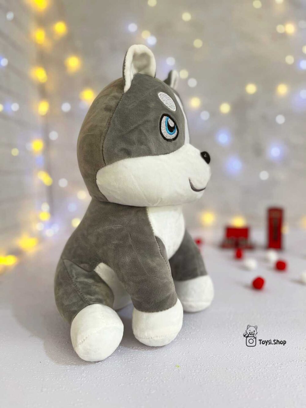 عروسک سگ هاسکی بزرگ