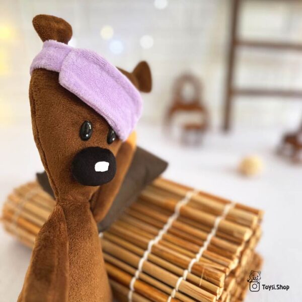 خرید عروسک تدی مستربین با چشم بند