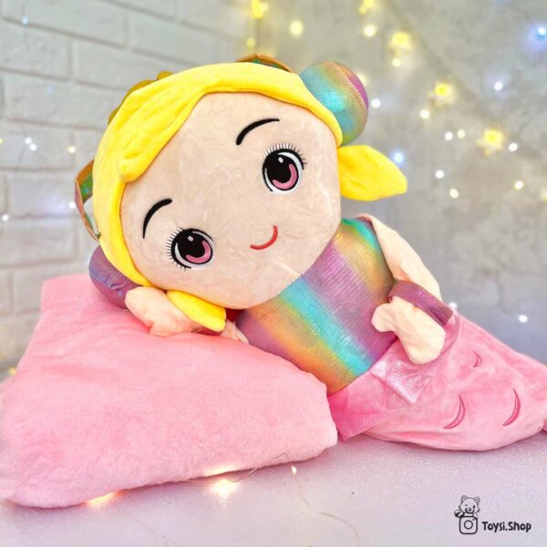 خرید و قیمت عروسک پری دریایی بالشتی پتودار