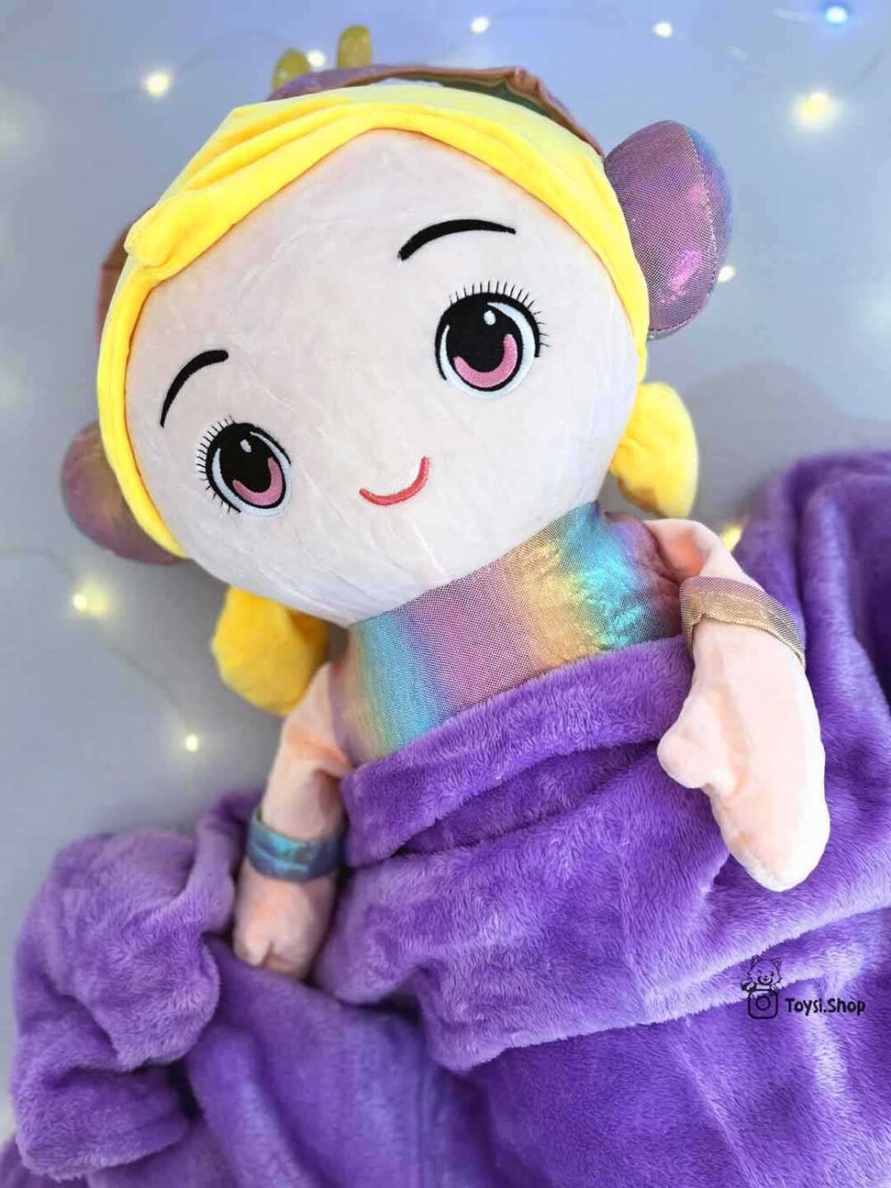 عروسک پری دریایی بالشتی پتودار عروسک بالش پتودار