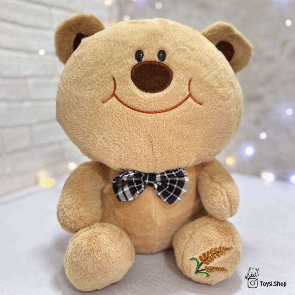 عروسک خرس بزرگ گندمی خرید عروسک خرس پاگندمی