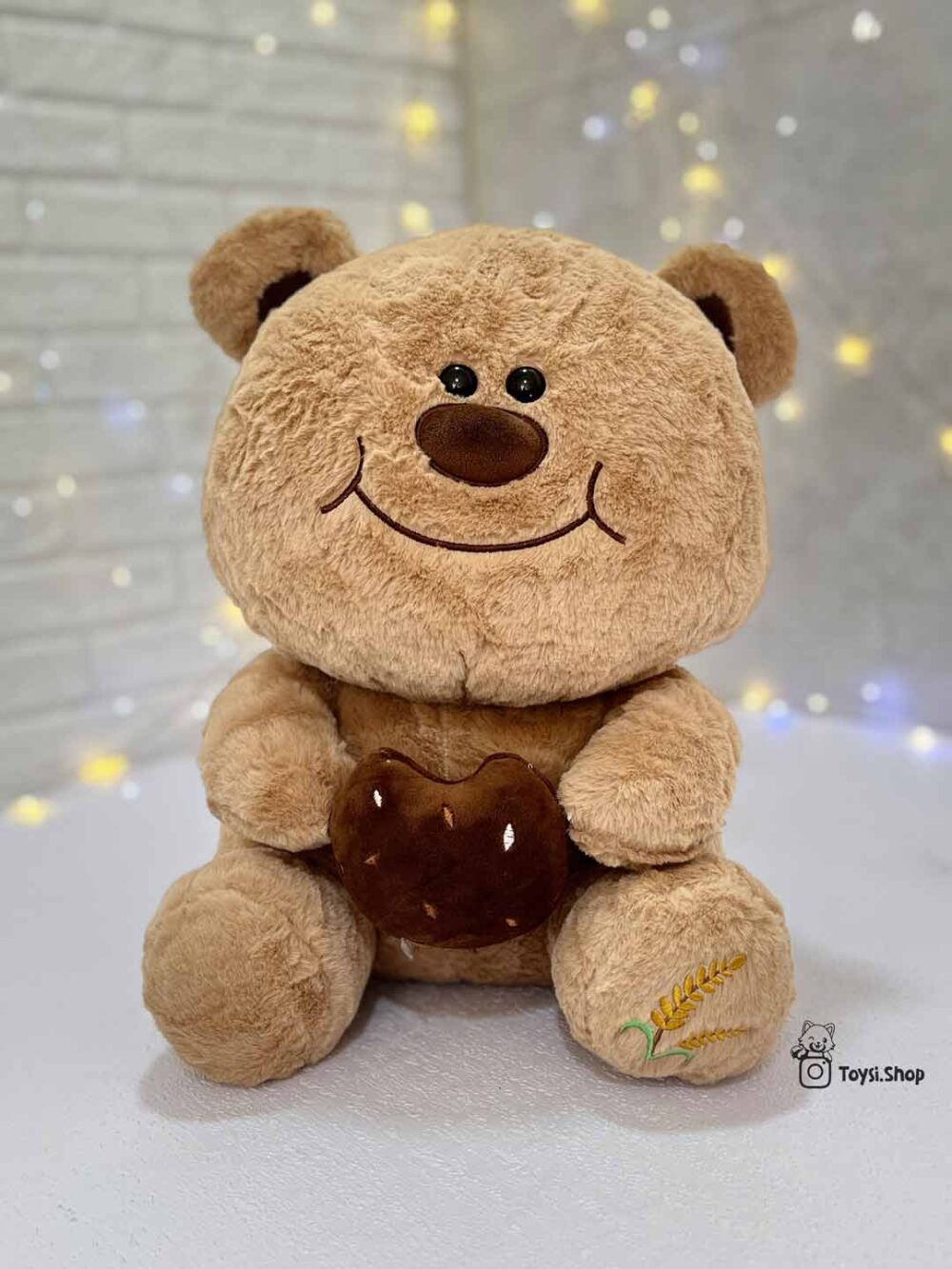عروسک خرس بزرگ گندمی عروسک خرس خندان