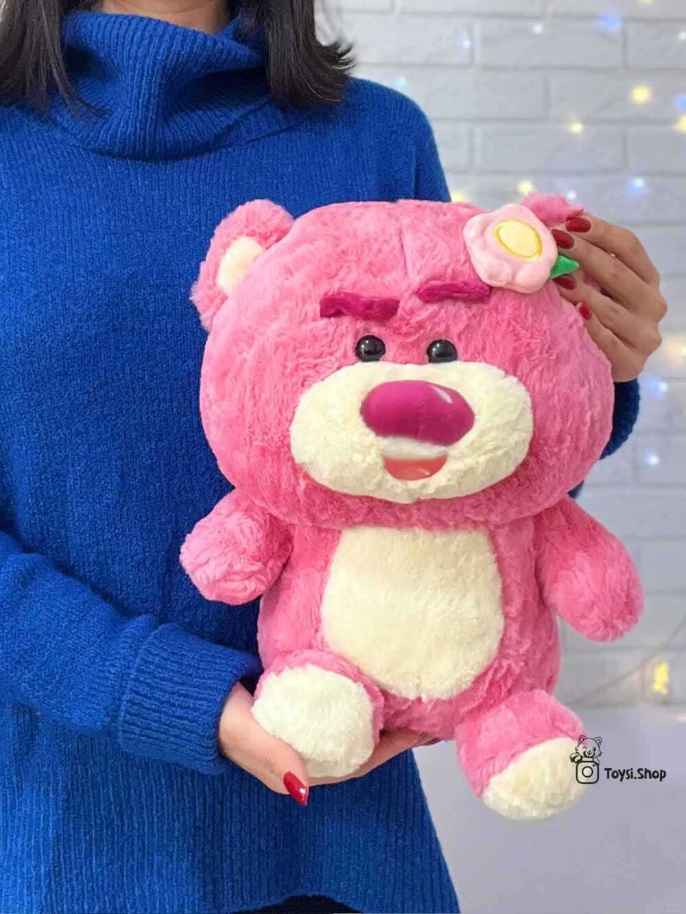 عروسک خرس لاتسو توت فرنگی دست اورجینال
