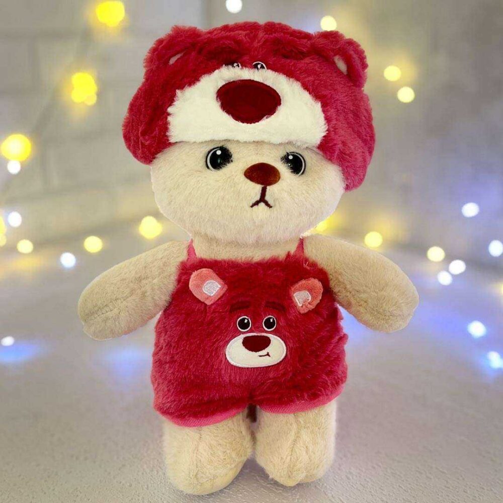 عروسک خرس لباس لاتسو خرید عروسک خرس لباس لاتسو ایستاده