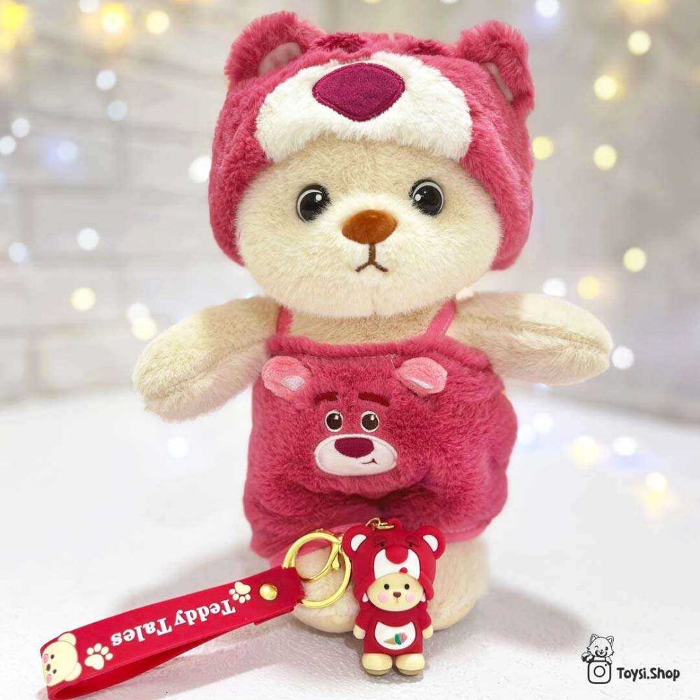 عروسک خرس لباس لاتسو عروسک خرس دوچهره لاتسو