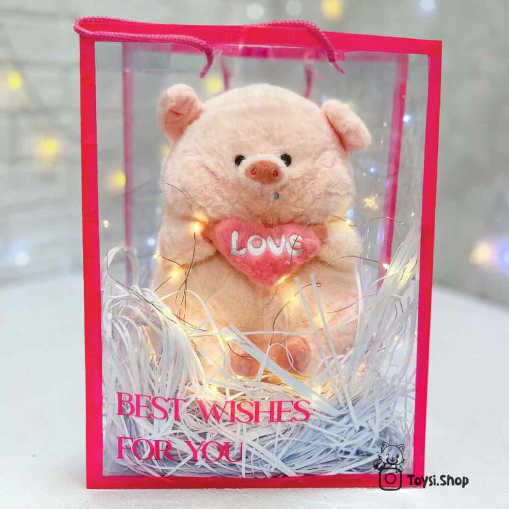 باکس هدیه شیک طلقی باکس ولنتاین دخترانه لاکچری