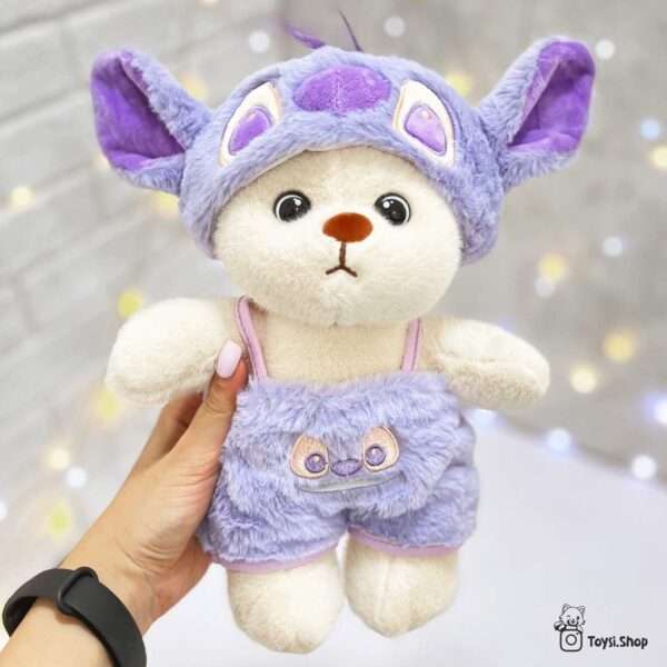 عروسک خرس لباس استیج بنفش