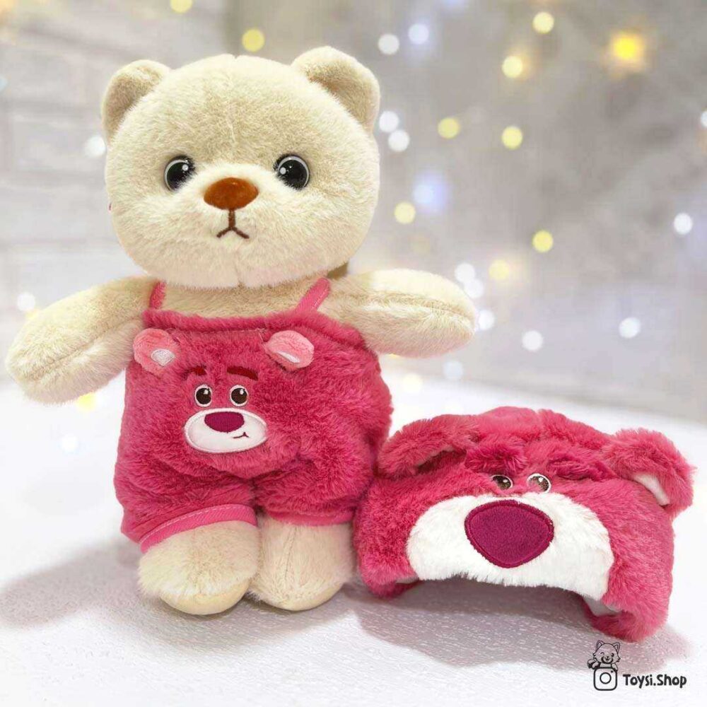 عروسک خرس لباس لاتسو عروسک خرس تنپوش لاتسو