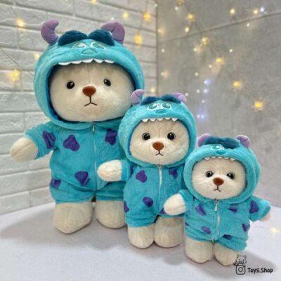 عروسک خرس لباس سالیوان سایز بزرگ