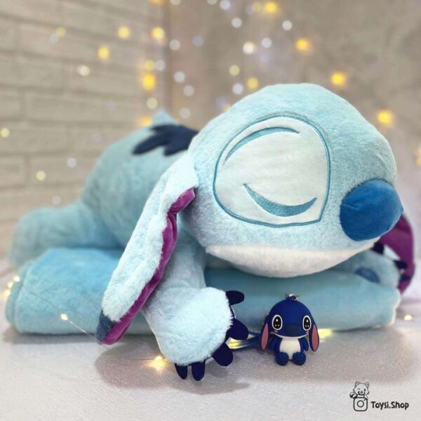 عروسک استیچ بزرگ خوابیده با پتو