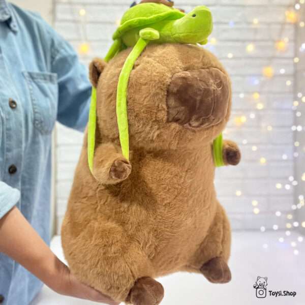 عروسک موش خرمایی کوله لاکپشتی سایز بزرگ