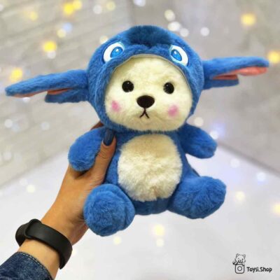 عروسک پولیشی مدل خرس کلاه استیچ ارزان عروسک خرس کلاه دار استیج ارزان