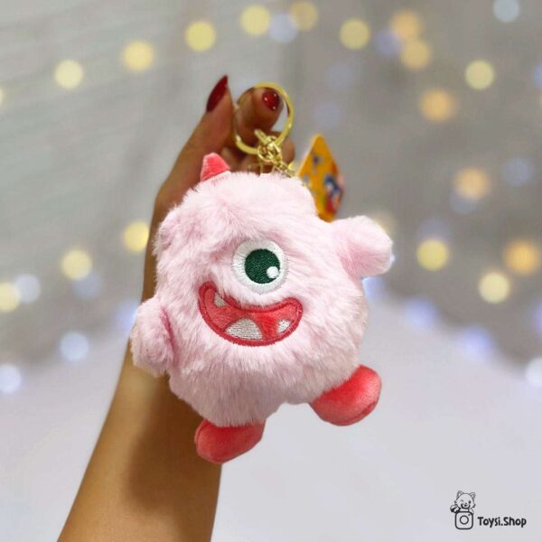 آویز هیولای کیوت صورتی