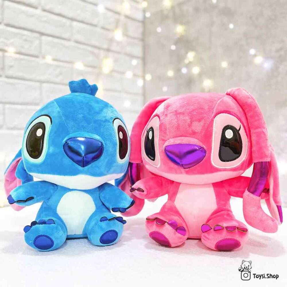 عروسک استیچ دماغ چرمی عروسک پولیشی استیچ آبی دماغ چرمی