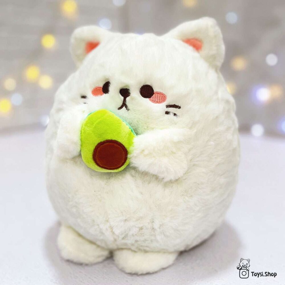 عروسک گربه آووکادو به دست خرید عروسک گربه آووکادو به دست