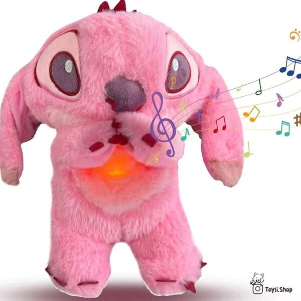 عروسک استیچ صورتی تنفسی