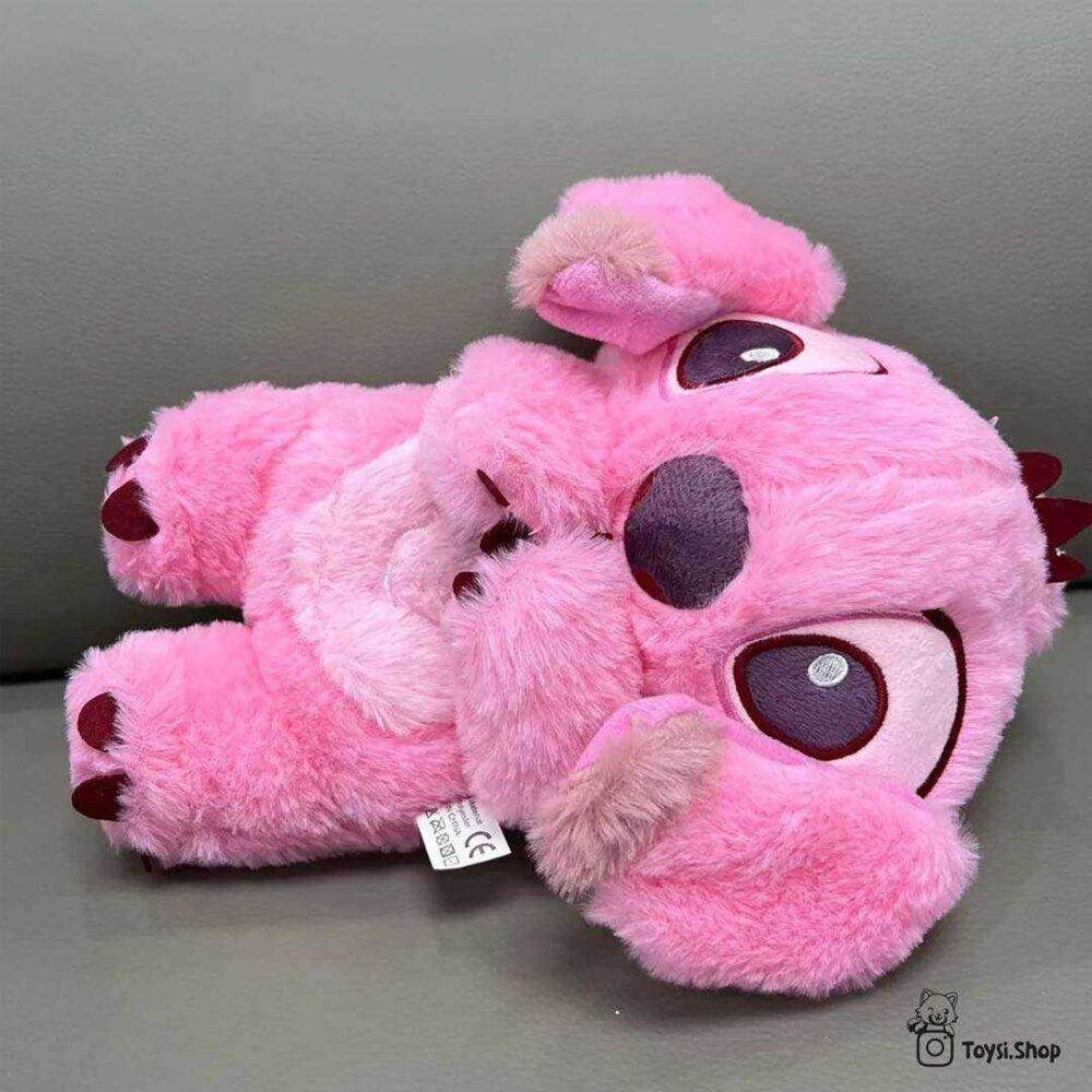 عروسک استیچ نفس کش صورتی عروسک استیج موزیکال خروپفی گوش پمپی وارداتی