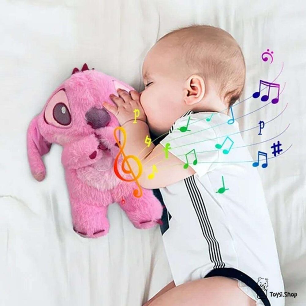 عروسک استیچ نفس کش صورتی عروسک استیچ صورتی تنفسی