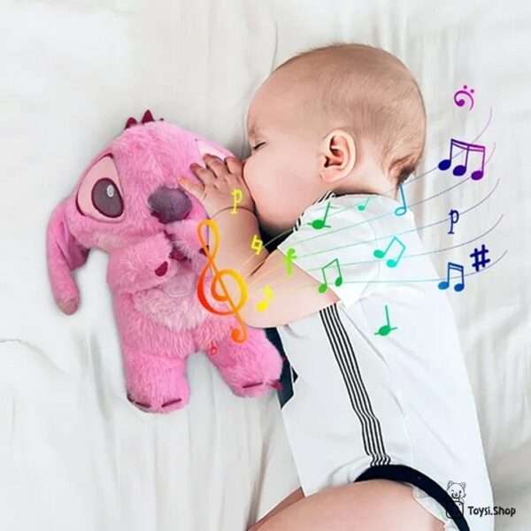 عروسک استیچ صورتی تنفسی