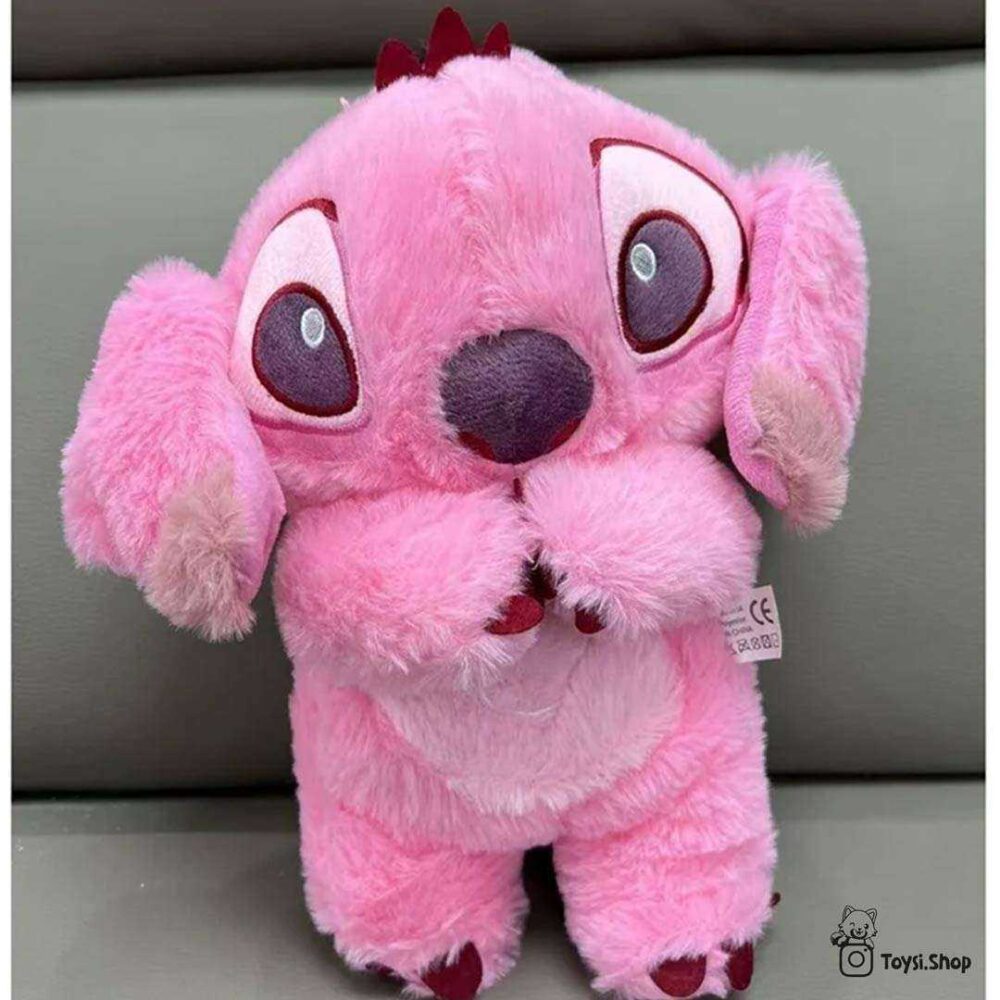 عروسک استیچ نفس کش صورتی استیج خروپفی تنفسی صورتی