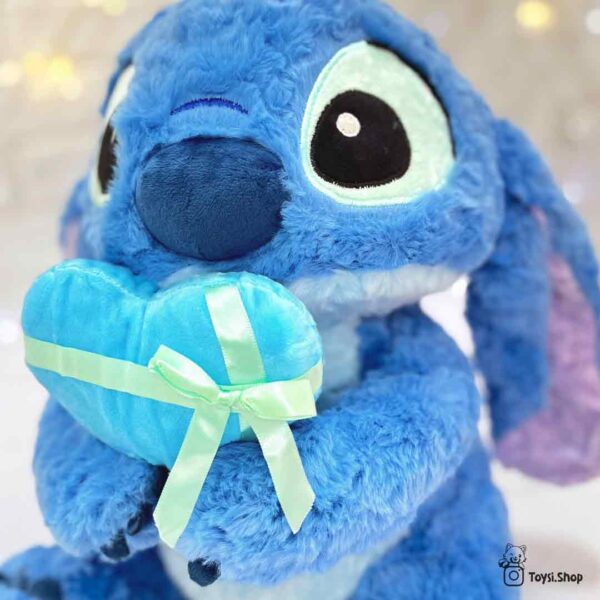 عروسک استیچ آبی قلب بدست