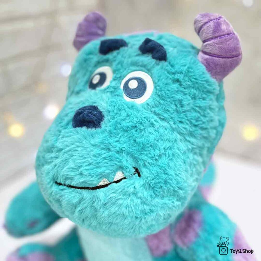 عروسک سالیوان نشسته خرید عروسک آبی کارتون کارخانه هیولاها