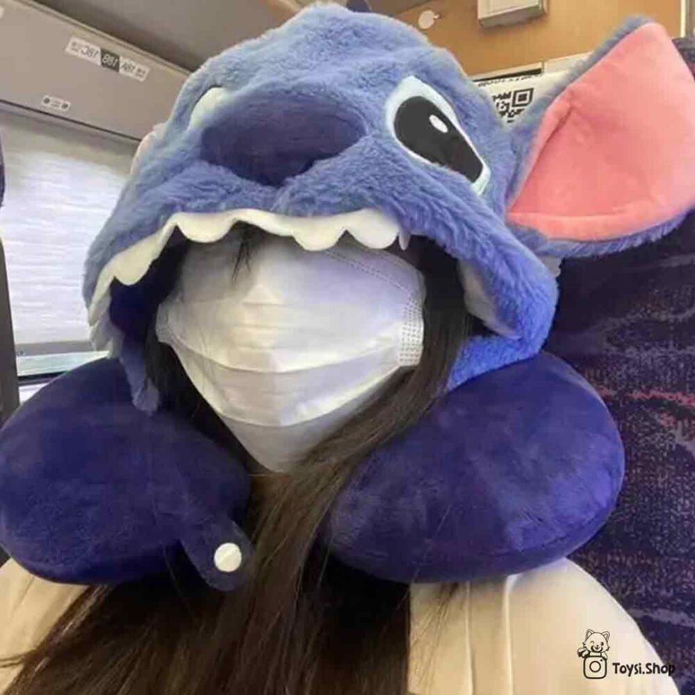 خرید بالش گردنی کلاه دار استیچ