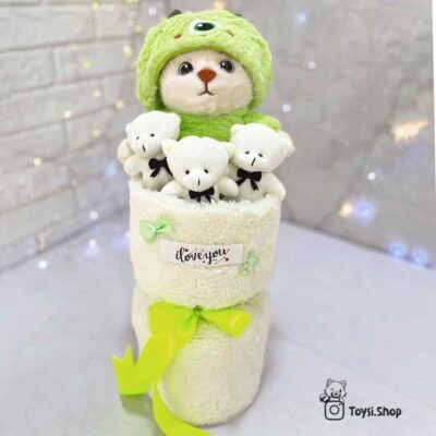 خرید بوکت خرس با لباس مایک خرید بوکت خرس هودی مایک