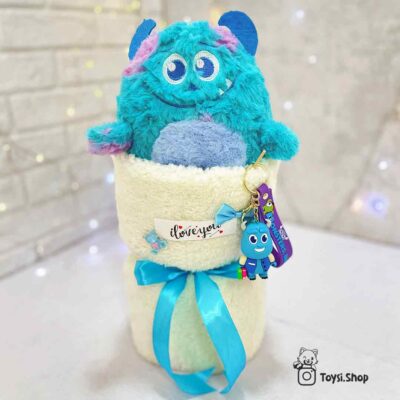 بوکت عروسکی آبی عروسک طرح دسته گل عروسکی سالیوان