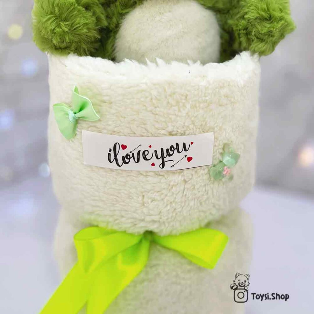 بوکت خرس سبز قیمت بوکت عروسک خرس لباس دایناسوری