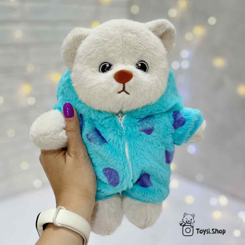 خرید دسته گل عروسکی خرس با لباس سالیوان