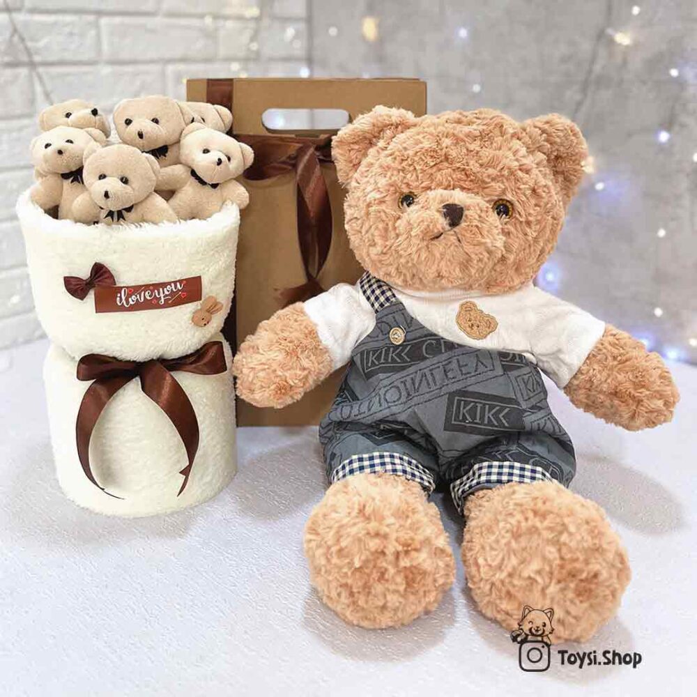 عروسک خرس کوچولو قهوه ای