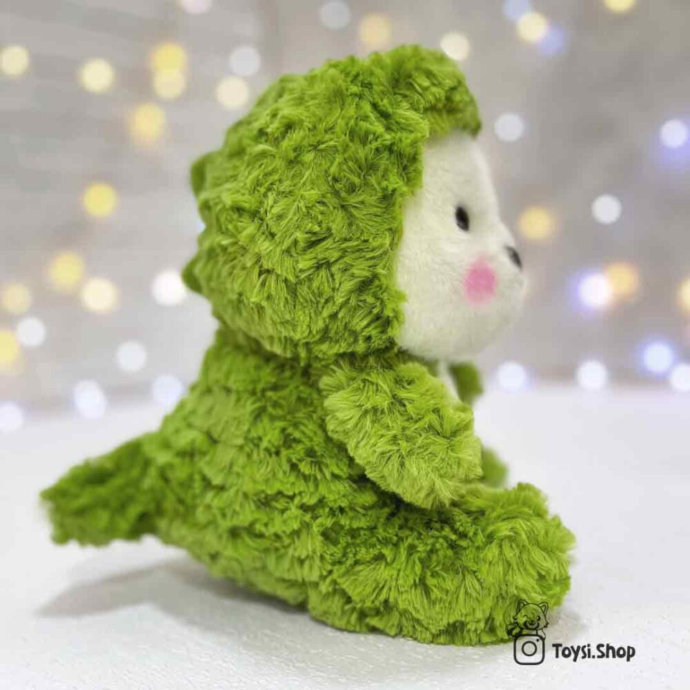 بوکت خرس سبز عروسک خرس لباس دایناسوری