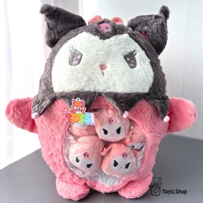 خرید عروسک کرومی صورتی بچه دار