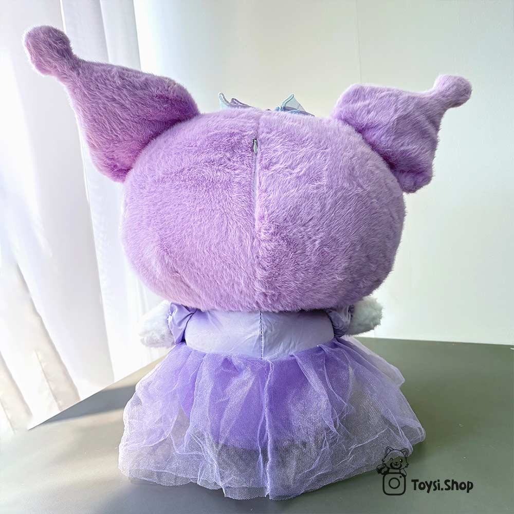 عروسک کرومی بنفش دامن توری عکس عروسک کرومی بنفش کوچک