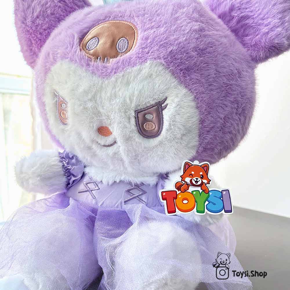 عروسک کرومی بنفش دامن توری خرید عروسک کرومی بنفش کوچک