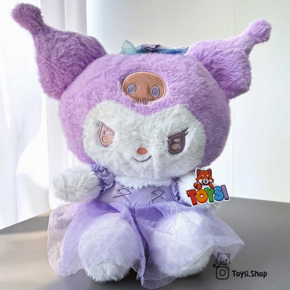 عروسک کرومی بنفش دامن توری خرید عروسک کرومی بنفش خیلی بزرگ