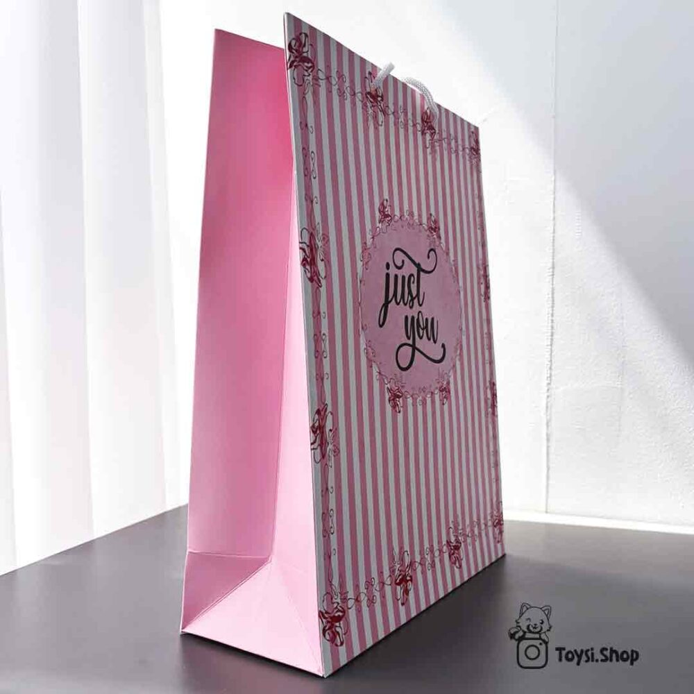 خرید ساک دستی هدیه صورتی