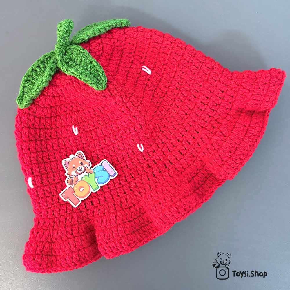 کلاه توت فرنگی بافتنی قیمت و خرید کلاه توت فرنگی