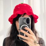 کلاه توت فرنگی بافتنی