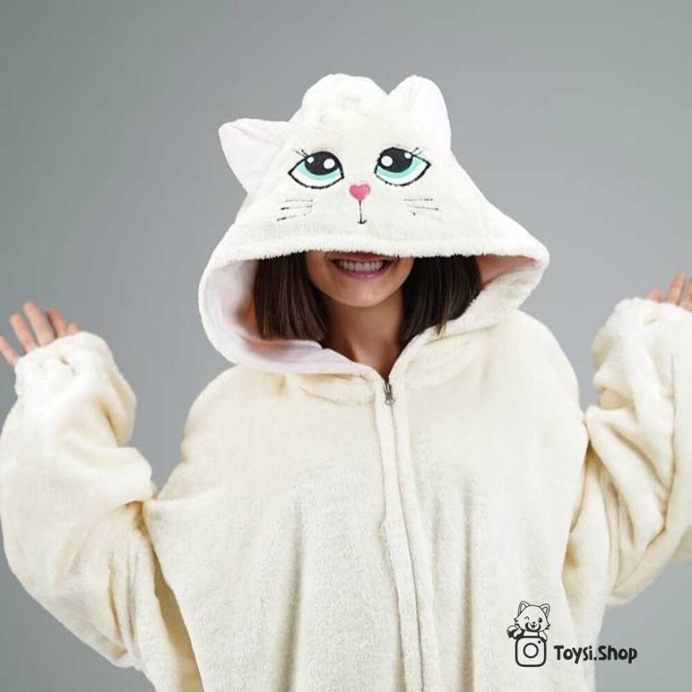 لباس گربه سفید