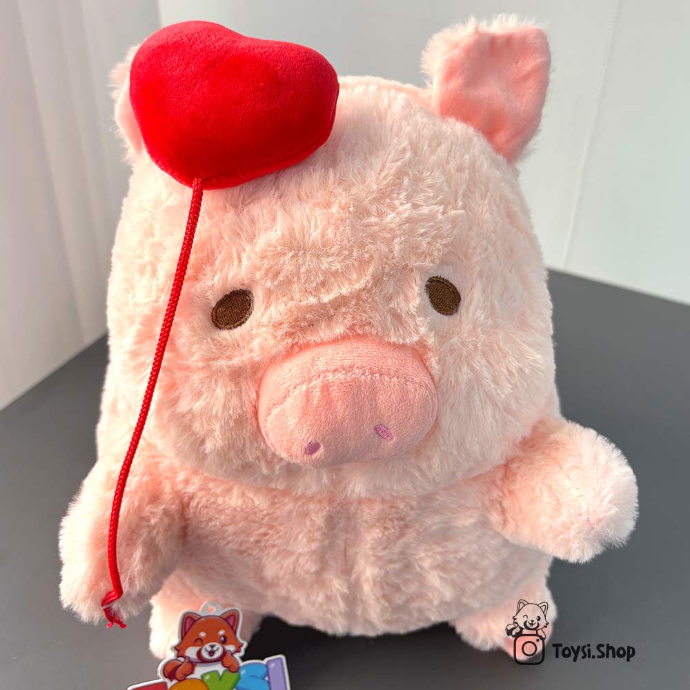 خوک قلب بادکنکی خرید عروسک خوک صورتی بادکنک قلبی