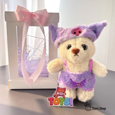 کادو ولنتاین باکس خرس لباس کرومی