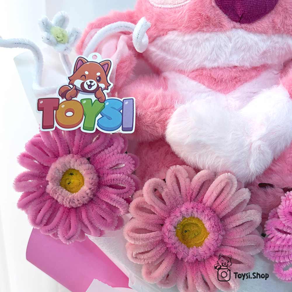 دسته گل جاودان استیچ صورتی خرید دسته گل و عروسک استیچ برای هدیه