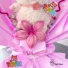 خرید دسته گل عروسکی خوک صورتی