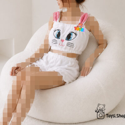 عکس نیم تنه شلوارک زنانه طرح گربه