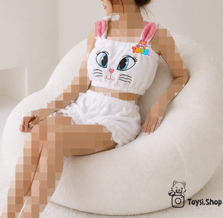 نیم تنه شلوارک زنانه طرح گربه عکس نیم تنه شلوارک زنانه طرح گربه